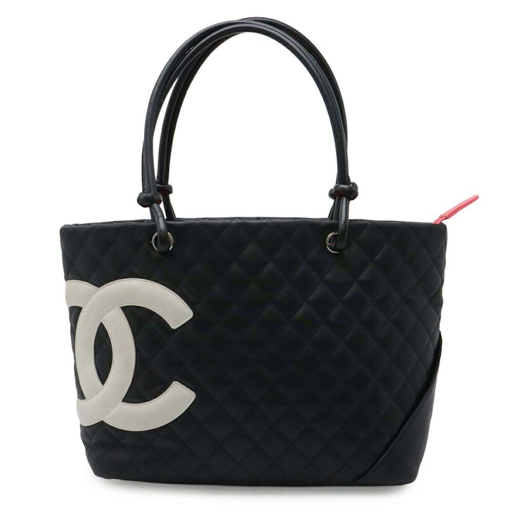 CHANEL Black Leather Logo Shoulder Bag - Picture 2 of 10